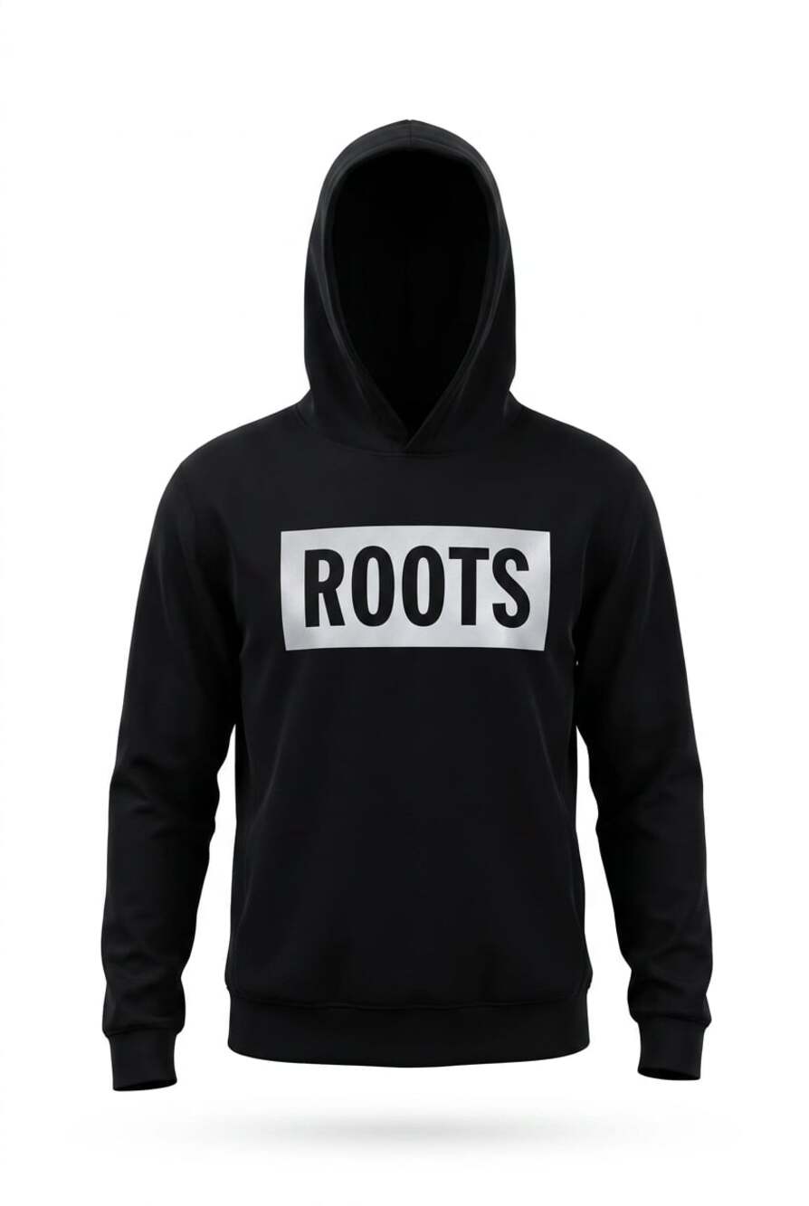 Roots Canada Hockey Graphic Pullover Hoodie - Black